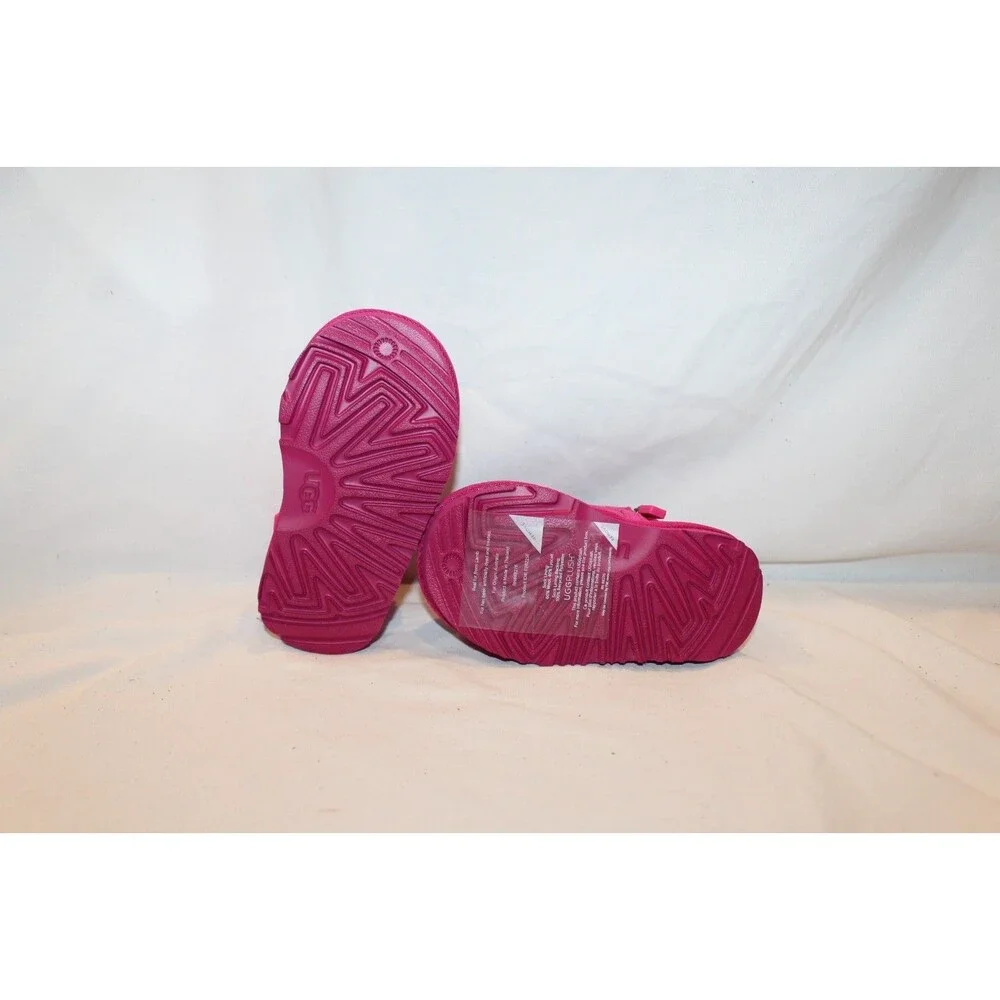 UGG Classic Ultra Mini Zip Suede Shearling Lined Boots Toddler 6 PINK NIB